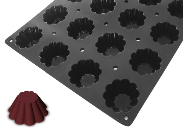 Plaque silicone Moul'Flex Pro De Buyer Briochettes - DE BUYER