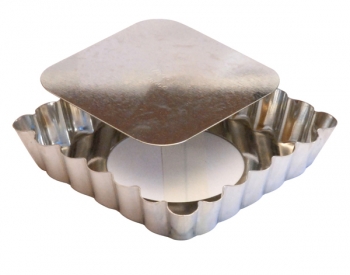 Moule tartelette carrée fer blanc fond amovible Gobel - GOBEL