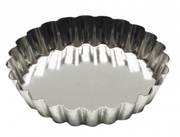 Moule tartelette ronde cannelée fer blanc Gobel