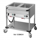 Chariot Bain-Marie à eau 2 x GN 1/1 Casselin