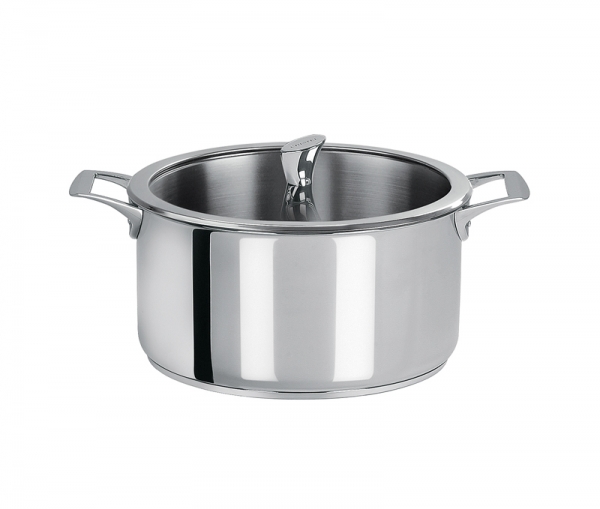 Faitout + couvercle plat Casteline Fixe Cristel - CRISTEL