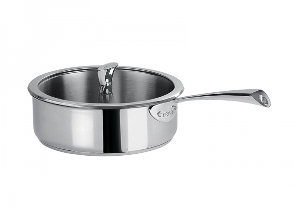Sauteuse Inox + Couvercle verre Casteline Fixe Cristel - CRISTEL