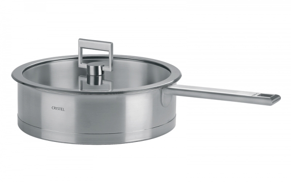 Sauteuse + Couvercle verre Strate Fixe Cristel - CRISTEL