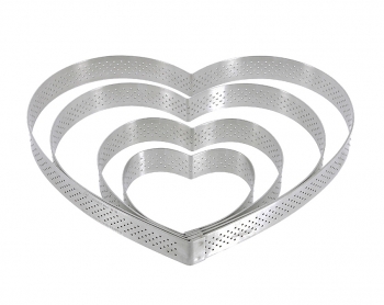 Cercle à Tarte Perforé Forme Coeur Inox De Buyer