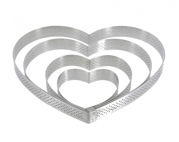 Cercle à Tarte Perforé Forme Coeur Inox De Buyer - DE BUYER