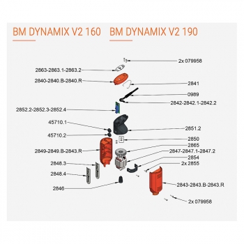 Pièces Détachées Bloc Moteur BM160 - BM190 Dynamix V2