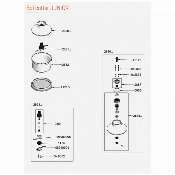 Pièces Détachées Bol Cutter Junior Dynamic - DYNAMIC