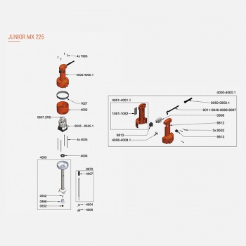 Pièce Détachées Mixeur Junior MX225 Dynamic