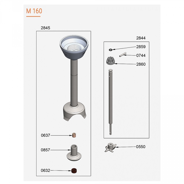 Pièces Détachées Pied M160 Dynamix - DYNAMIC