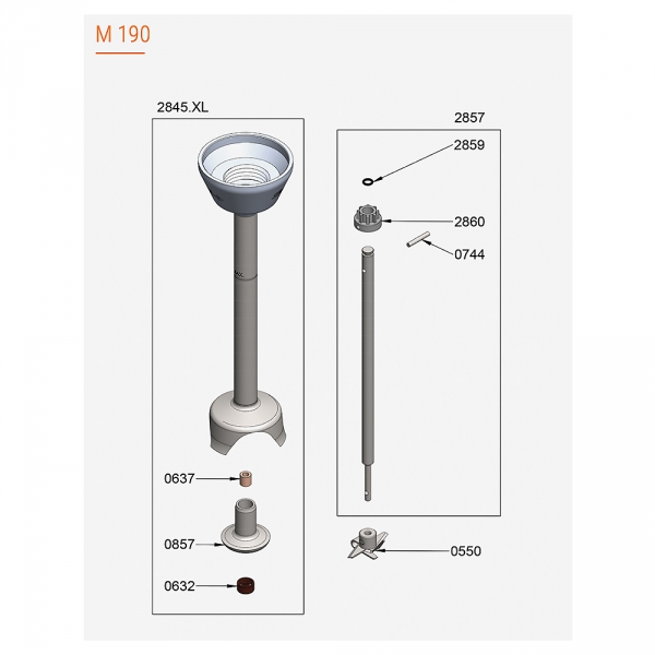 Pièces Détachées Pied M190 Dynamix - DYNAMIC