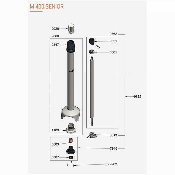 Pièces Détachées Pied M400 Senior Dynamic - DYNAMIC