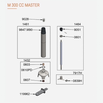 Pièces Détachées Pied M300 CC Master Dynamic