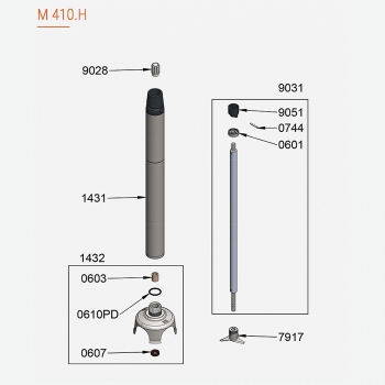 Pièces Détachées Pied M410.H Master Dynamic