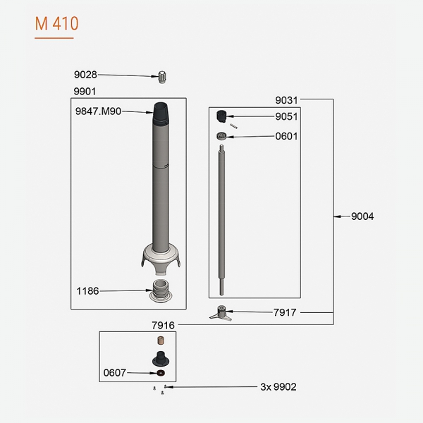 Pièces Détachées Pied M410 Master Dynamic - DYNAMIC