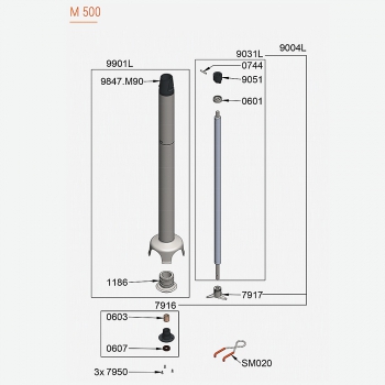 Pièces Détachées Pied M500 Master Dynamic