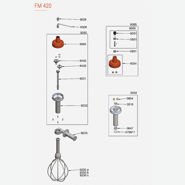 Pièces Détachées Pied FM420 Master Dynamic - DYNAMIC