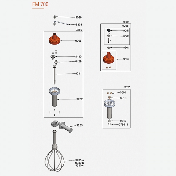 Pièces Détachées Pied FM700 Master Dynamic - DYNAMIC