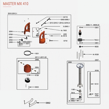 Pièces Détachées Master MX410 Dynamic