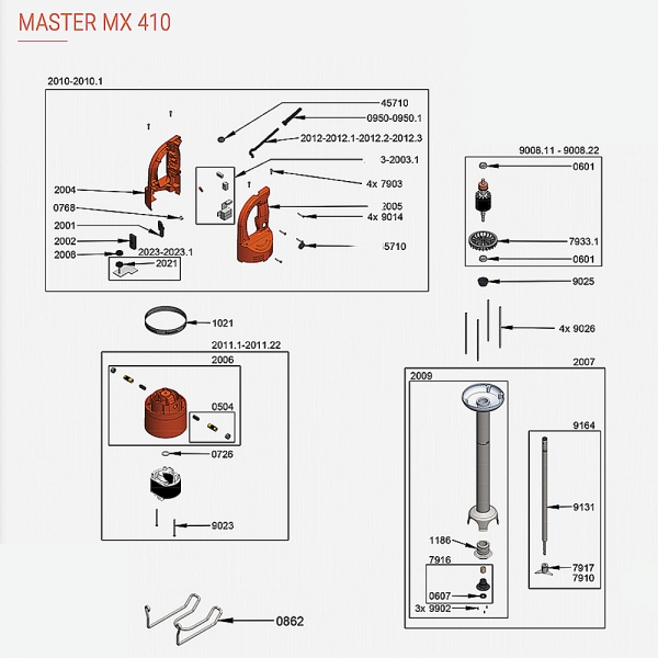 Pièces Détachées Master MX410 Dynamic - DYNAMIC