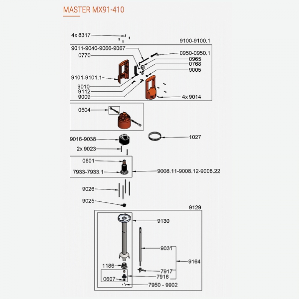 Pièces Détachées Master MX91-410 Dynamic - DYNAMIC