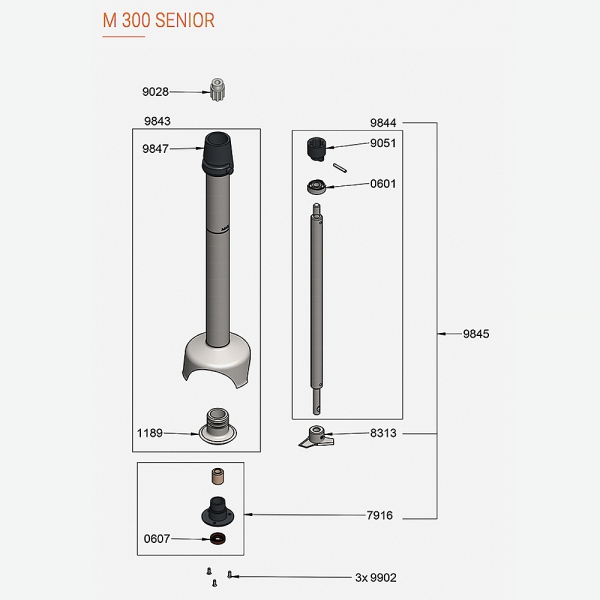 Pièces Détachées Pied M300 Senior Dynamic - DYNAMIC