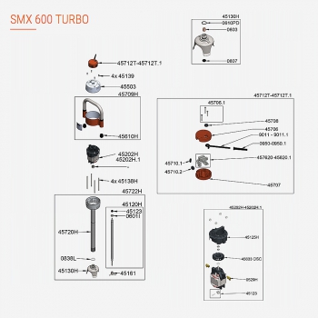 Pièces Détachées SMX 600 Turbo Dynamic