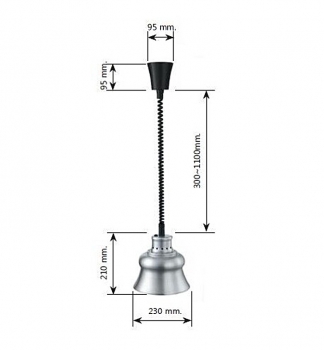 Lampe de chauffage infrarouge à cable extensible Lacor