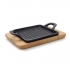 Mini Plancha Grill Rainurée Base Bois Lacor