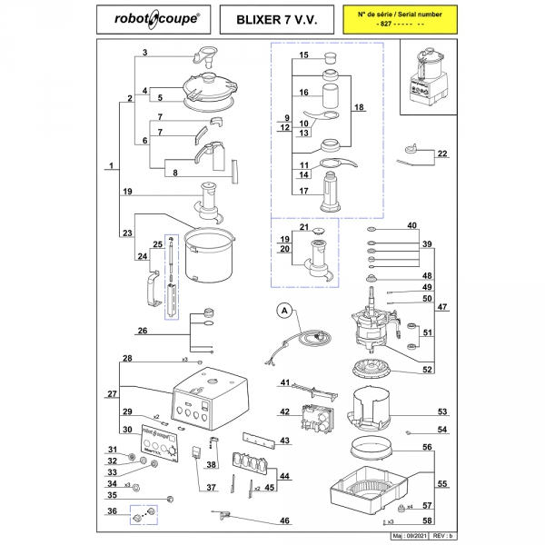 Pièces détachées Robot Coupe Blixer 7 V.V - ROBOT COUPE