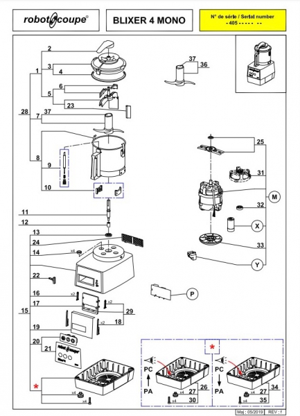 Pièces détachées Blixer Robot Coupe 4-3000 - ROBOT COUPE