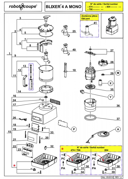 Pièces détachées Blixer Robot Coupe 4A - 3000 - ROBOT COUPE