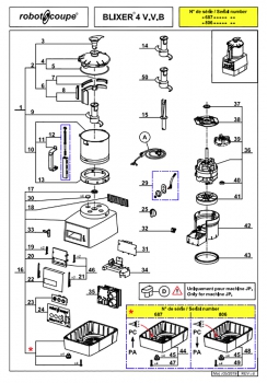 Pièces détachées Blixer Robot Coupe 4 V.V B