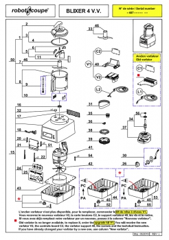 Pièces détachées Blixer Robot Coupe 4 V.V