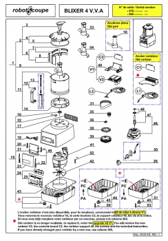 Pièces détachées Blixer Robot Coupe 4 V.V A