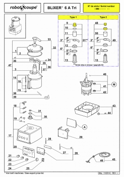 Pièces détachées Blixer Robot Coupe 6 A tri