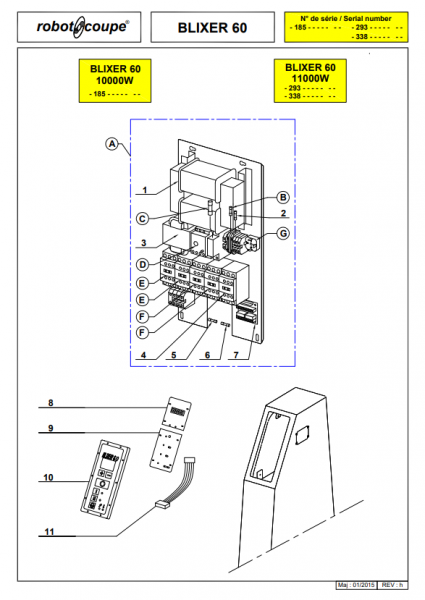 Pièces détachées Blixer Robot Coupe 60-11000 W - ROBOT COUPE