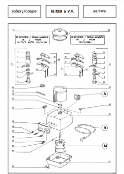 Pièces détachées Blixer Robot Coupe 6 V.V