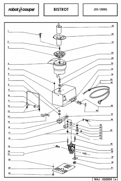 Pièces détachées Centrifugeuse Bistrot Robot Coupe - ROBOT COUPE