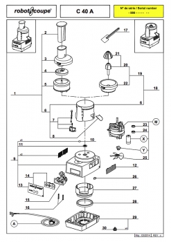 Pièces détachées Centrifugeuse C40 A Robot Coupe