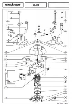 Pièces détachées Coupe-légumes CL 20 Robot Coupe