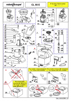 Pièces détachées Coupe-légumes CL55E Robot Coupe