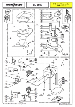Pièces détachées Coupe-légumes CL60E Robot Coupe