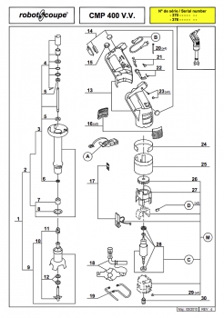 Pièces détachées CMP 400 V.V Robot Coupe