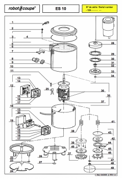 Pièces détachées essoreuse à salade ES10 Robot Coupe