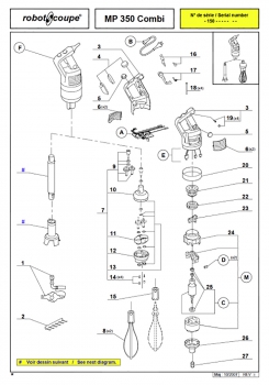 Pièces détachées MP350 Combi Robot Coupe