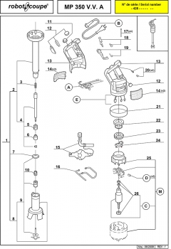 Pièces détachées MP350 V.V A Robot Coupe