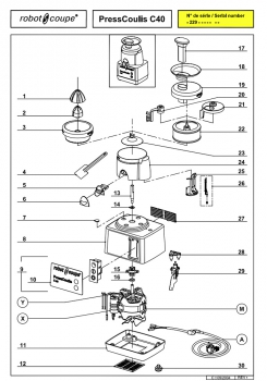 Pièces détachées PressCoulis C40 Robot Coupe