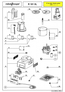 Pièces détachées Combiné Robot Coupe R 101 XL