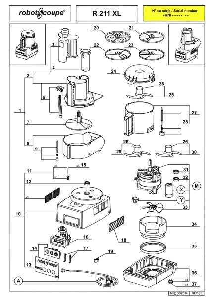 Pièces détachées Combiné Robot Coupe R 211 XL - ROBOT COUPE