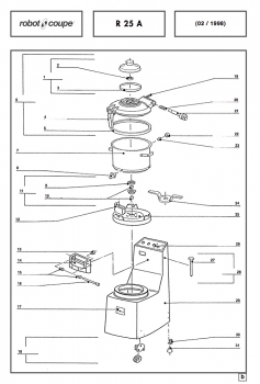 Pièces détachées Cutter vertical R25 A Robot Coupe